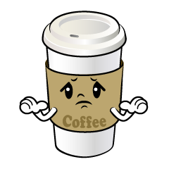 困る紙カップコーヒー