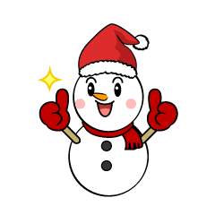 いいね！のクリスマス雪だるま